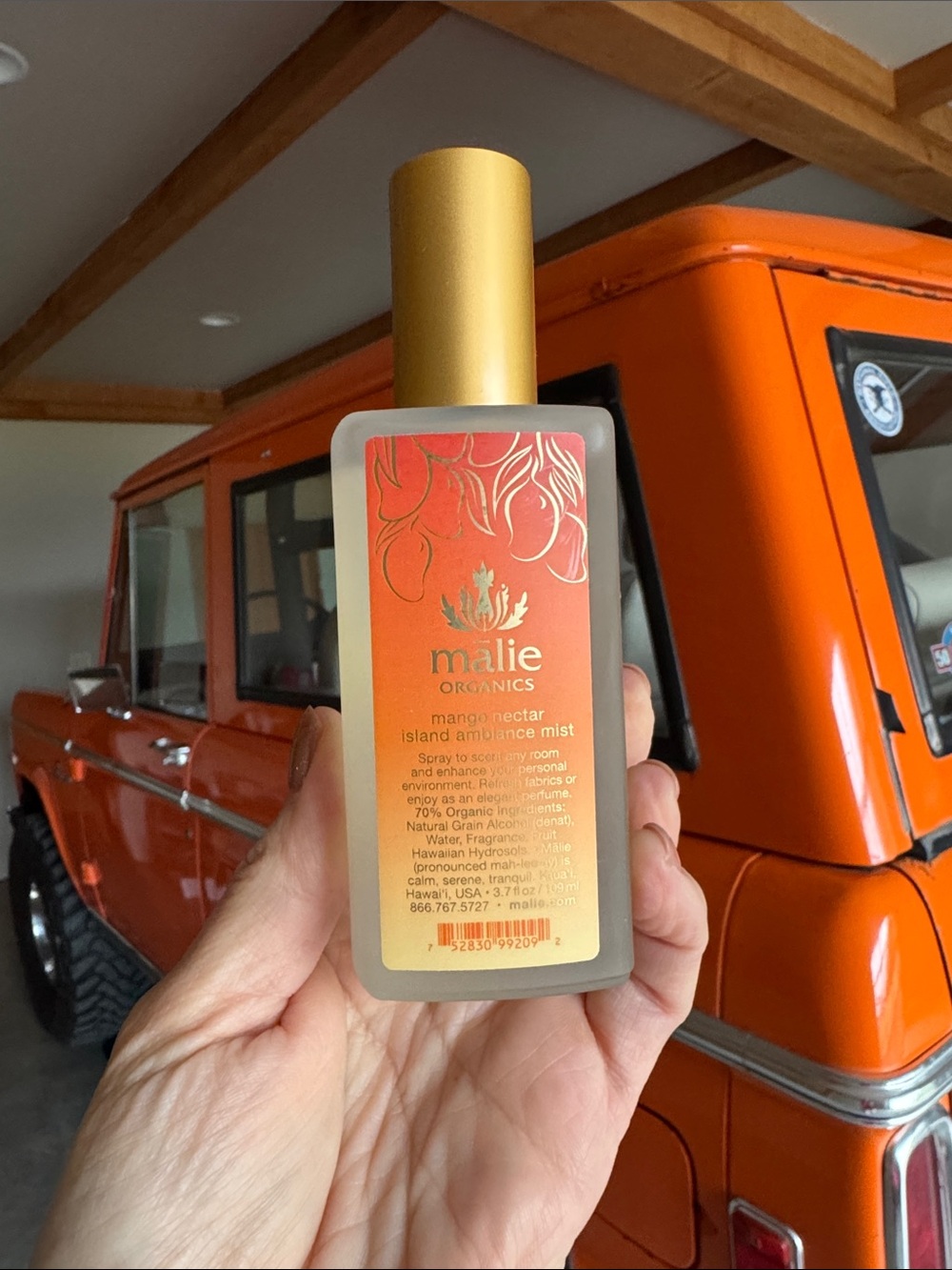 Maile Organics Mango Nectar Island Ambiance Mist - Orange Label
